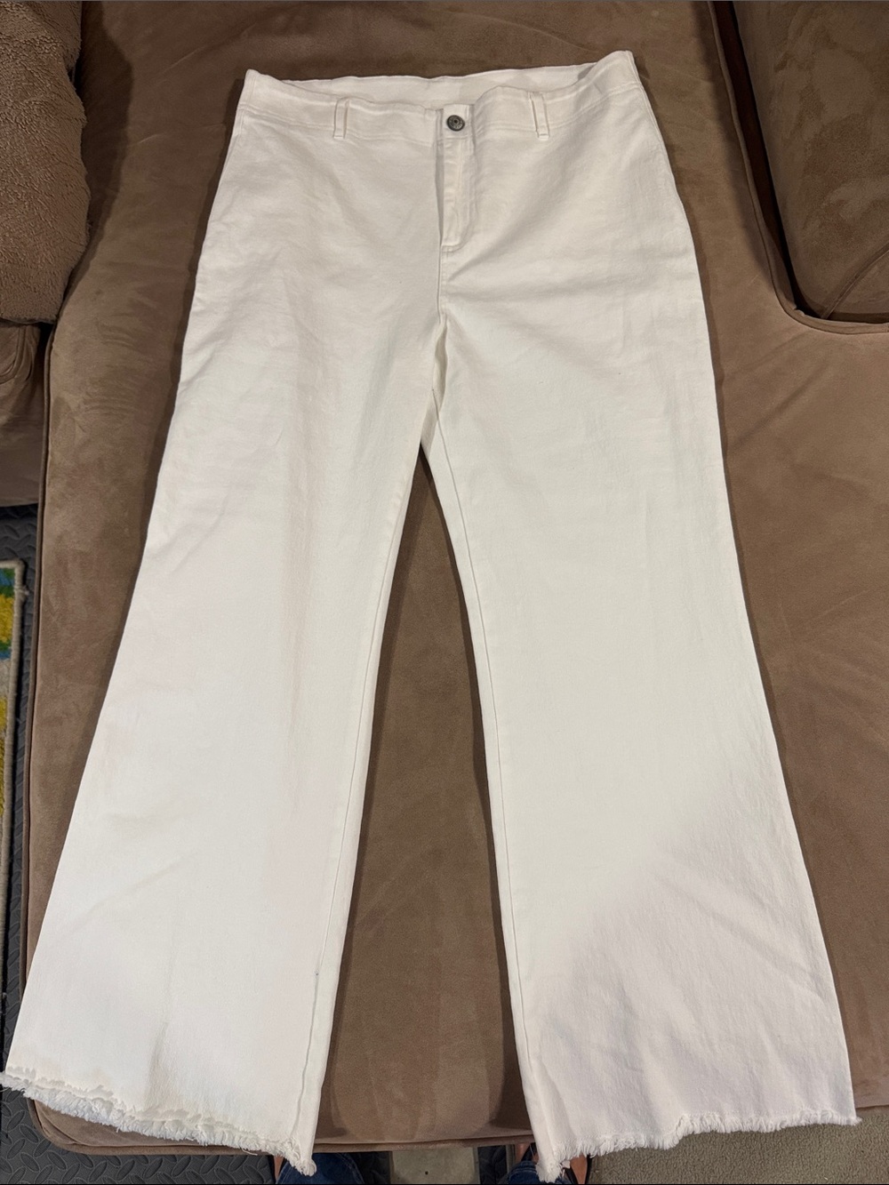 LA MIEL White Soft-Fabric Pants